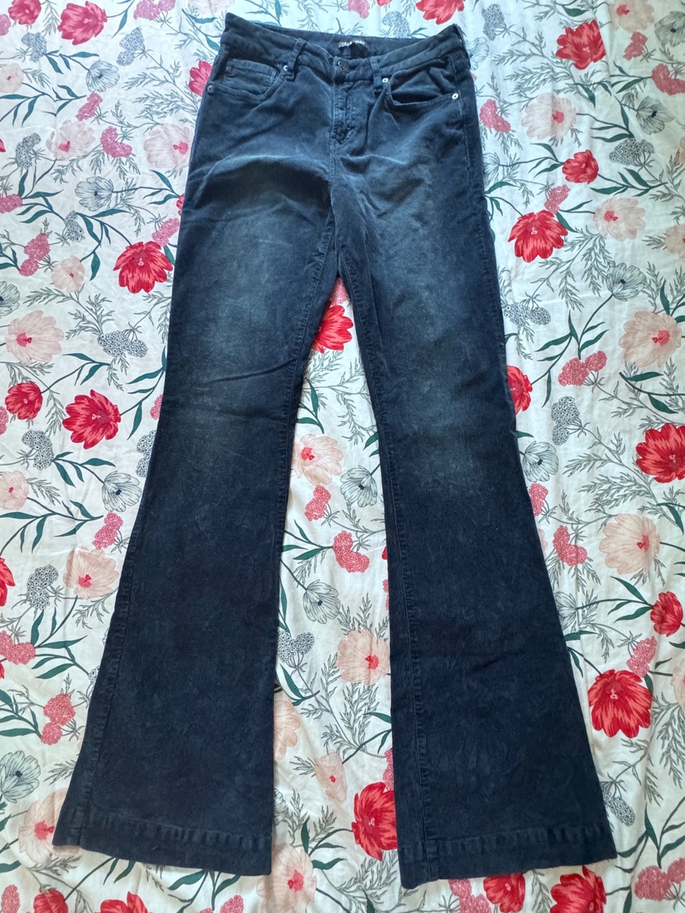Dear John Navy Corduroy Flared Jeans Pants Size 27 EUC